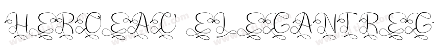 HEROEAU ELEGANT REG字体转换